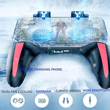 OEX Double Fan Cooling Mobile Gamepad – Joystick de Alta Precisión para Juegos Móviles