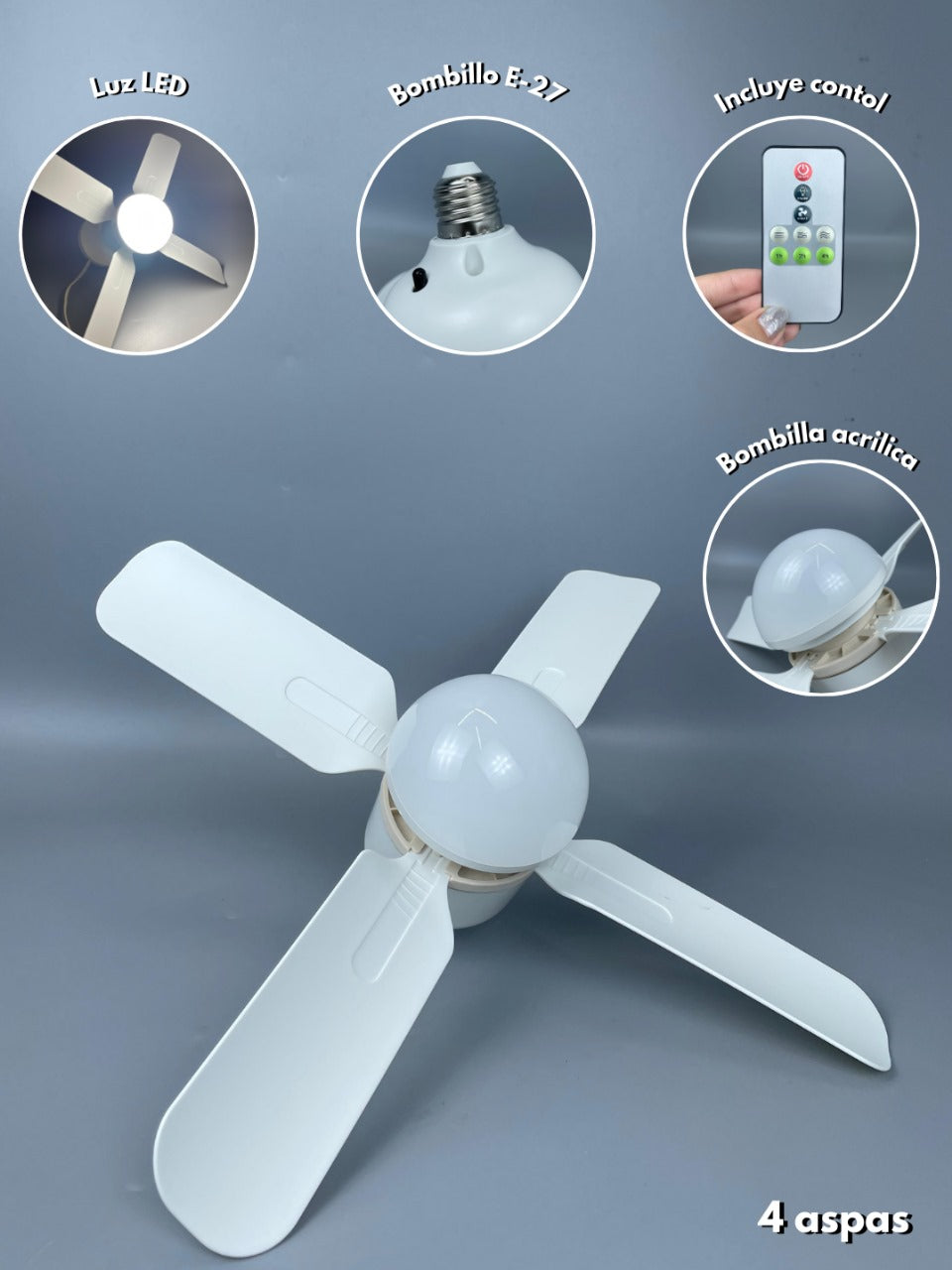 OEX VENTILADOR CON LUZ PARA TECHO
