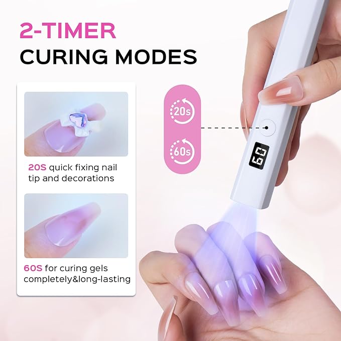 OEX Lámpara de Uñas LED/UV Portátil y Recargable | Curado Rápido y de Bolsillo