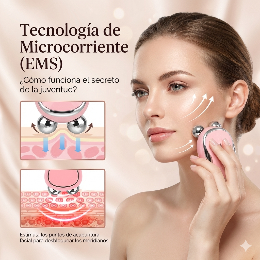 OEX Masajeador Facial de Microcorriente EMS