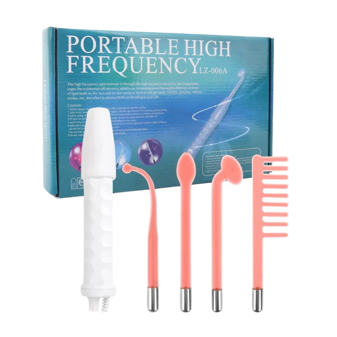 OEXAlta Frecuencia Facial y Capilar – 4 Tubos Intercambiables
